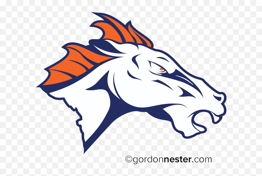 Download Thunder Horse Broncos Stallion - Caballo Logo De Bronco Png Emoji,Denver Bronco Clipart