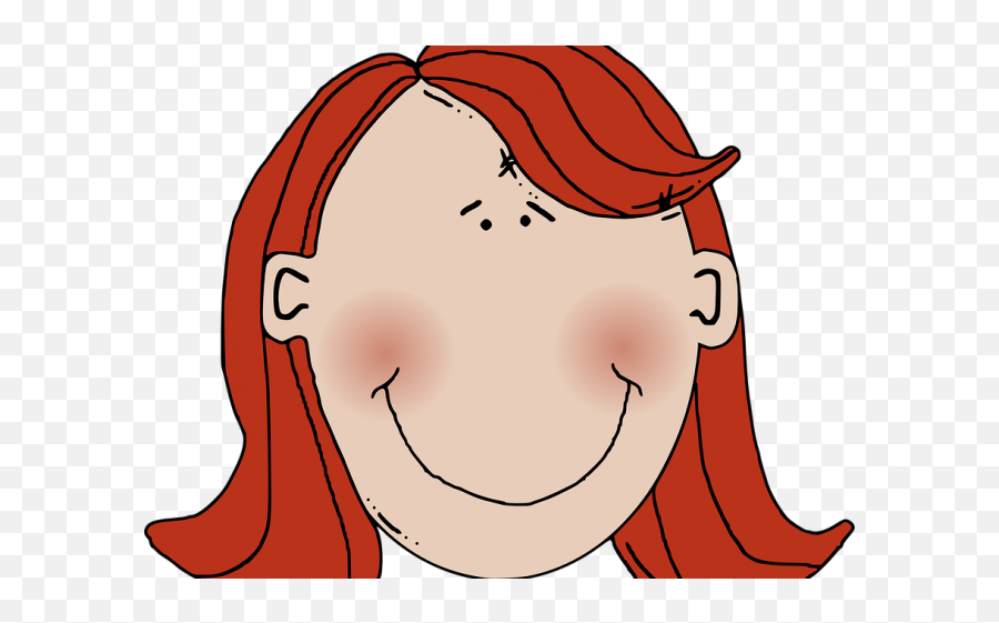 Red Hair Clipart Girlu0027s - Woman Face Clipart Transparent Red Hair Clipart Emoji,Face Clipart