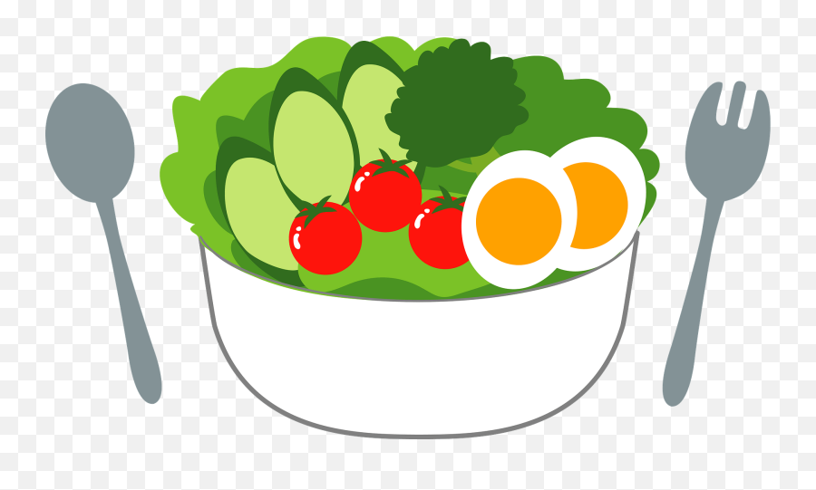 Salad In A Bowl Clipart - Salad Clip Art Emoji,Salad Clipart