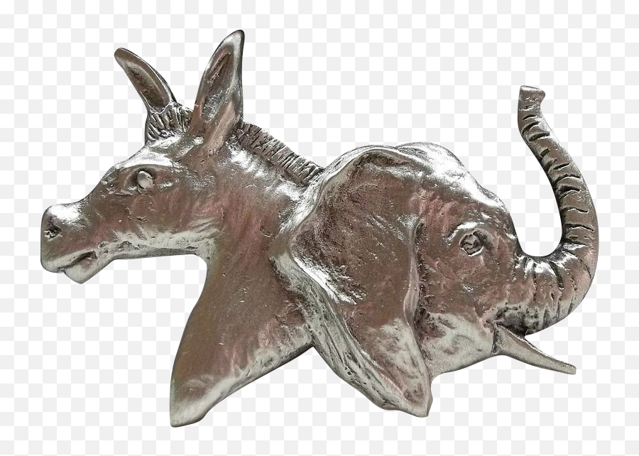Jj Political Donkey Elephant Pin Brooch Democrat Republican Emoji,Democrat Donkey Png