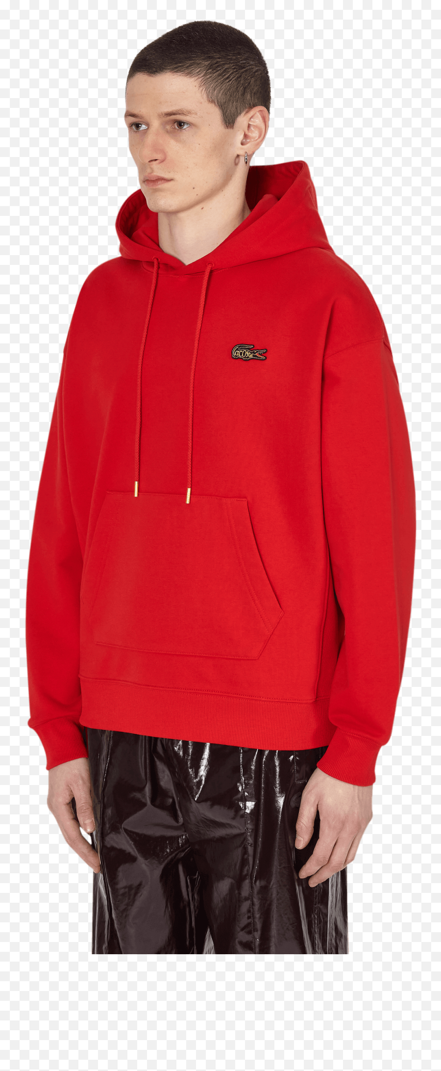 Lacoste Live Logo Hooded Sweatshirt - Hooded Sweatshirts Vans Cozy Sherpa Jacket Olive Emoji,Lacoste Logo