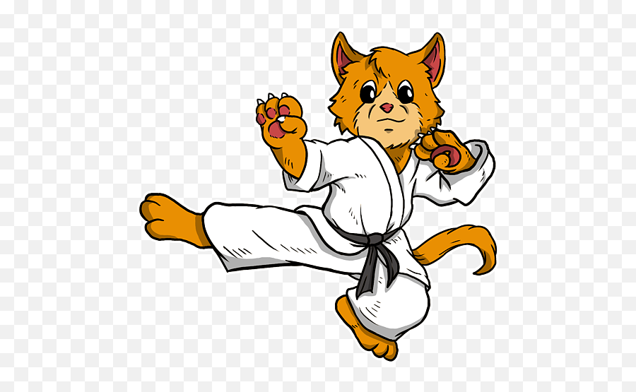 Cool Cat Mma Karate Kickboxing Fighter Gift Idea Weekender Emoji,Kickboxing Clipart