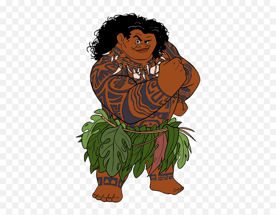 Maui In Moana Coloring - Moana Clipart Emoji,Moana Clipart
