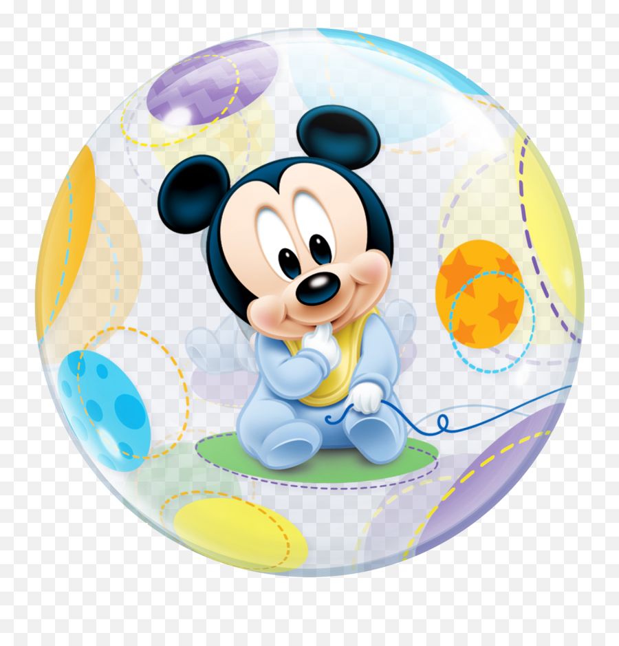 Qualatex - Disney Baby Mickey Mouse Bubble Balloon 22 Emoji,Baby Mickey Png
