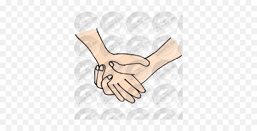 Hold Hands Picture For Classroom Therapy Use - Great Hold Sign Language Emoji,Holding Hands Clipart
