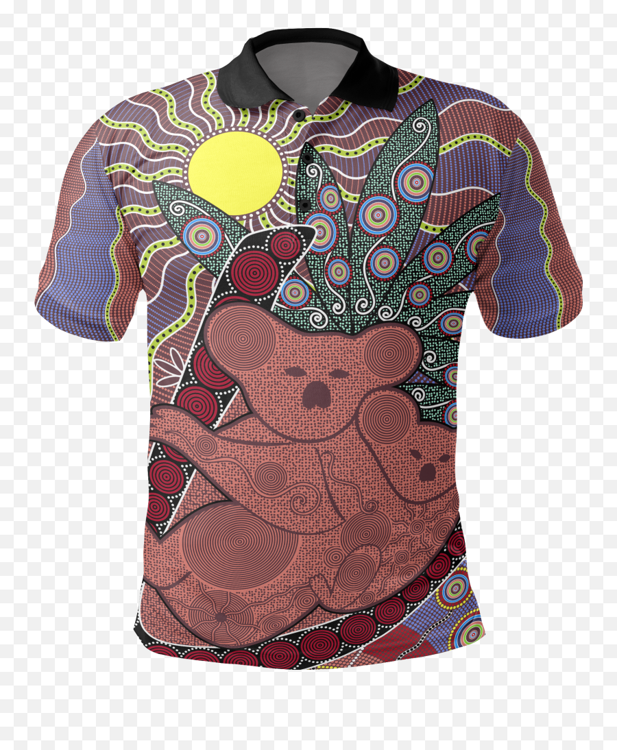 Polo Shirt - Koala Shirt Aboriginal Patterns Unisex Vibe Emoji,Polo Shirts With Whale Logo