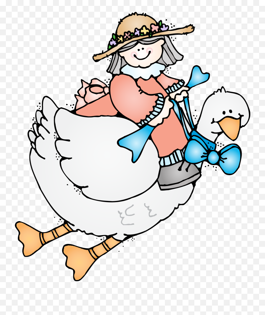 Mother Goose Clipart - Mother Goose Clipart Png Emoji,Goose Clipart