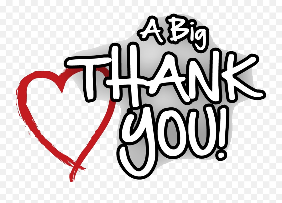 Thank You Clipart Black And White - Big Thank You Png Emoji,Fall Clipart Black And White