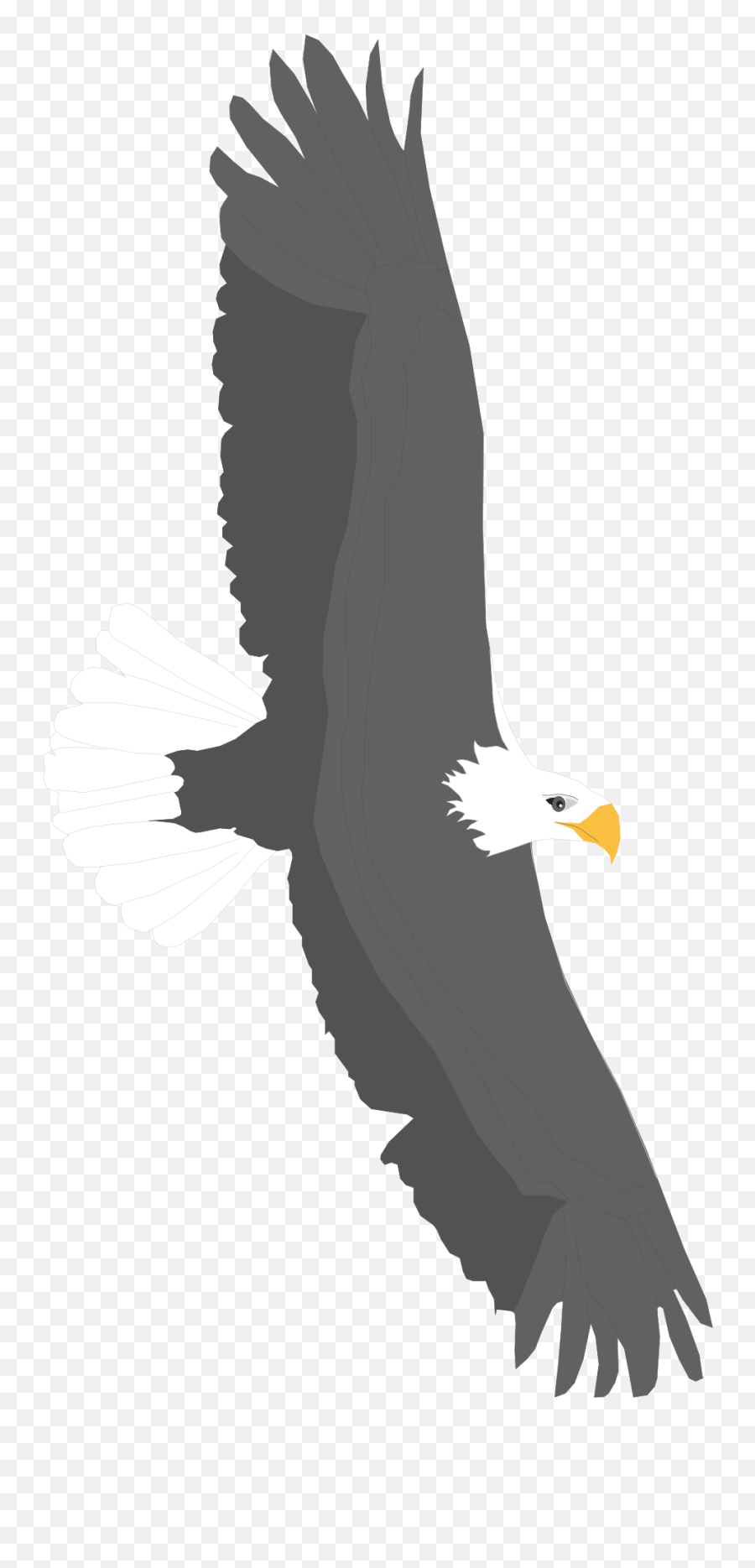 White And Black Eagle Is Flying Clipart - Eagle Emoji,Eagle Clipart Black And White