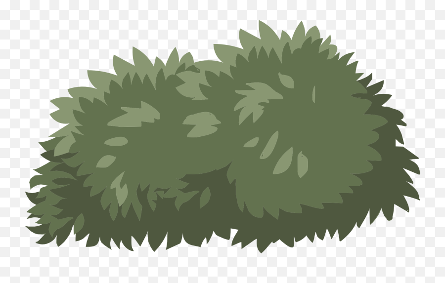 Lush Dark Green Bush Emoji,Bush Clipart