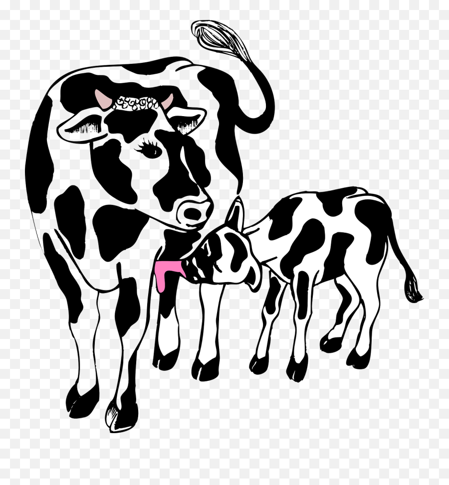 Cow Clipart 6 - Clipartix Cow And Calf Clipart Emoji,Cow Face Clipart