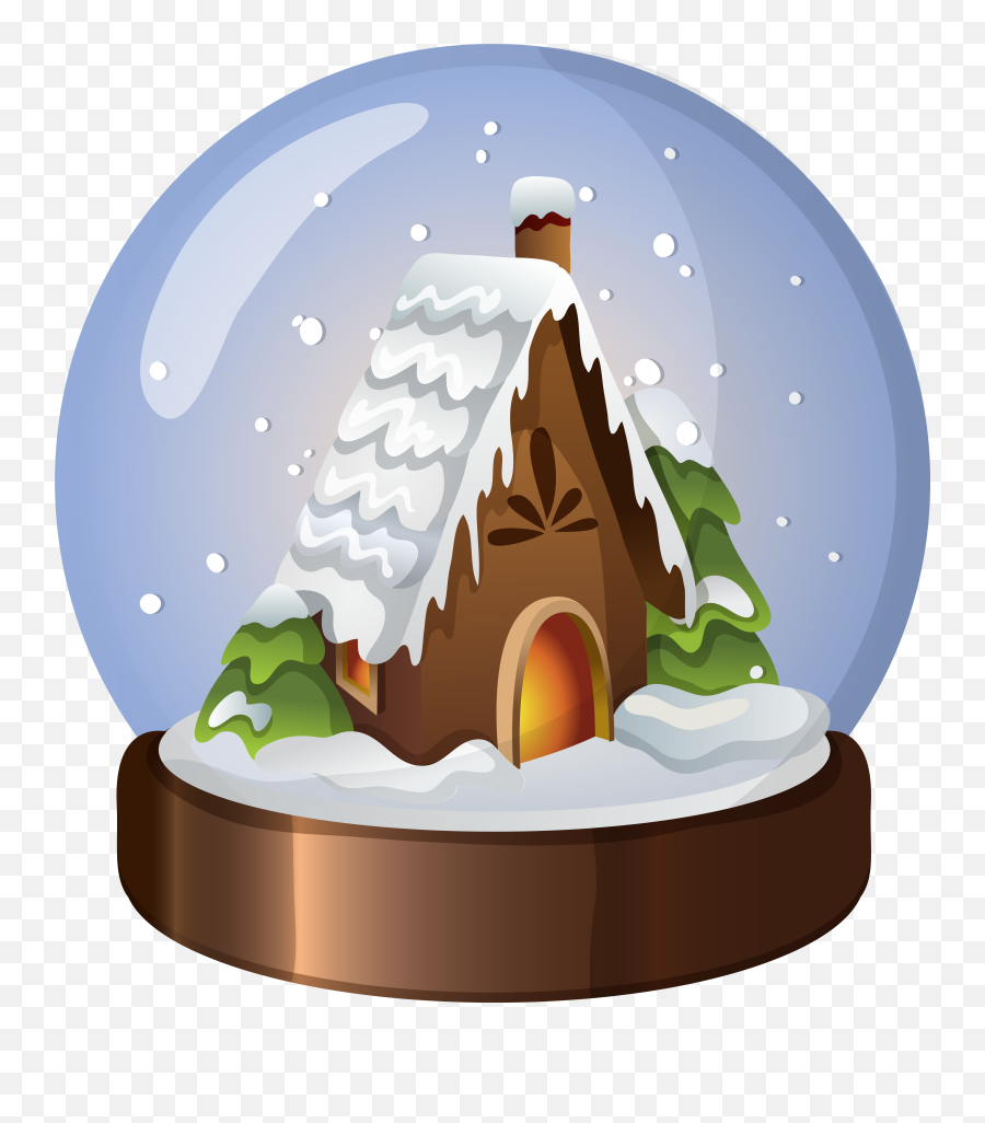 Christmas House Snow Globe Png Clip Art - Clipart Snow Globe Png Emoji,Snow Globe Clipart