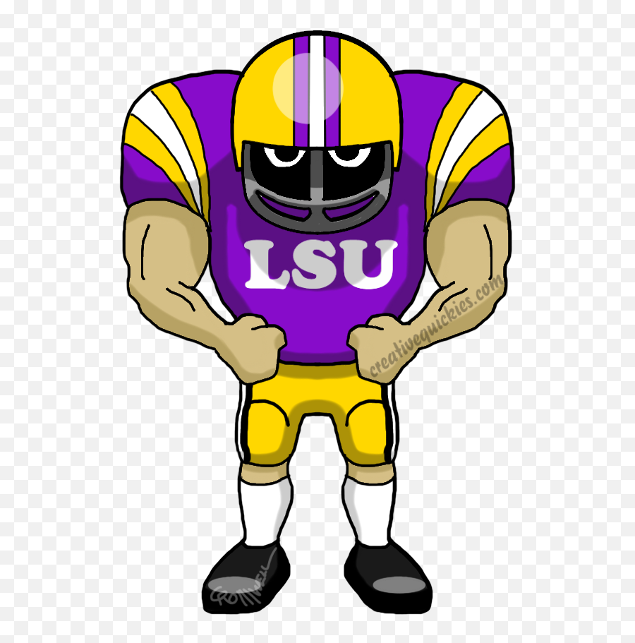 Baton Rouge Louisiana State Tigers - Blue Football Player Clipart Emoji,Lsu Football Logo