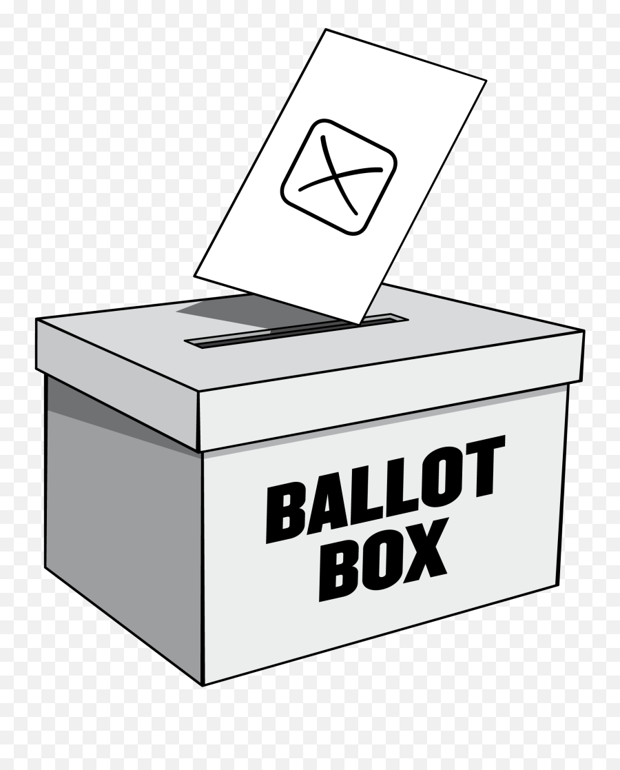 Download Hd Vote Box Png Download - Ballot Box Clipart Clipart Transparent Ballot Box Emoji,Box Clipart