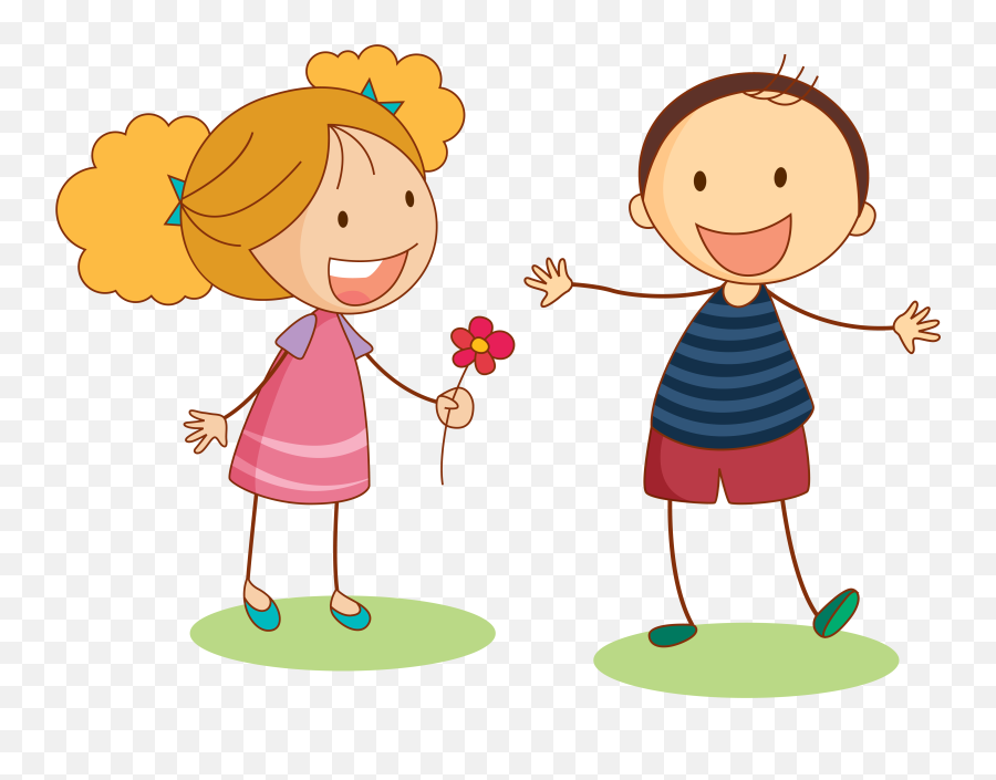 Child Clip Art - Boy And Girl Clipart Png Emoji,Girl Png