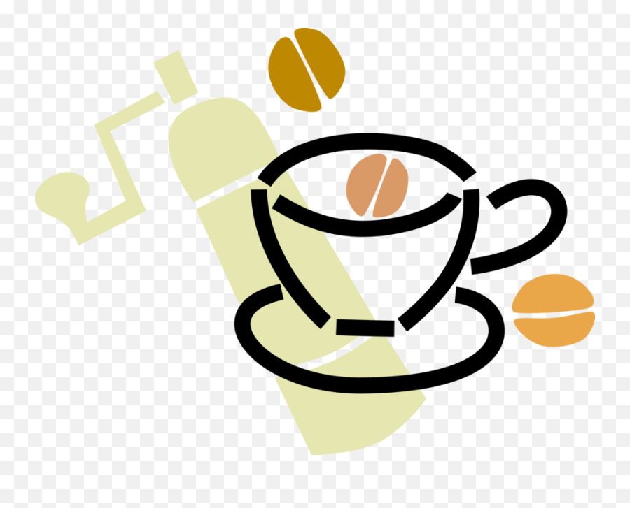 Coffee Bean Vector - Coffee Grinder With Coffee Beans Serveware Emoji,Coffee Bean Png