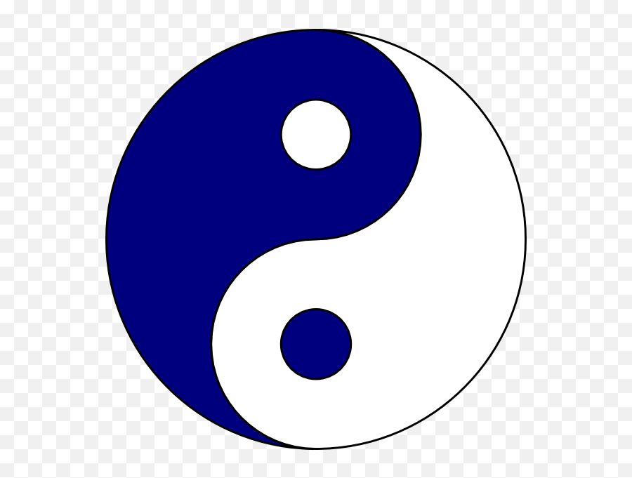 Bluewhite Ying Yang Clip Art At Clkercom - Vector Clip Art Emoji,Blue And White Logo