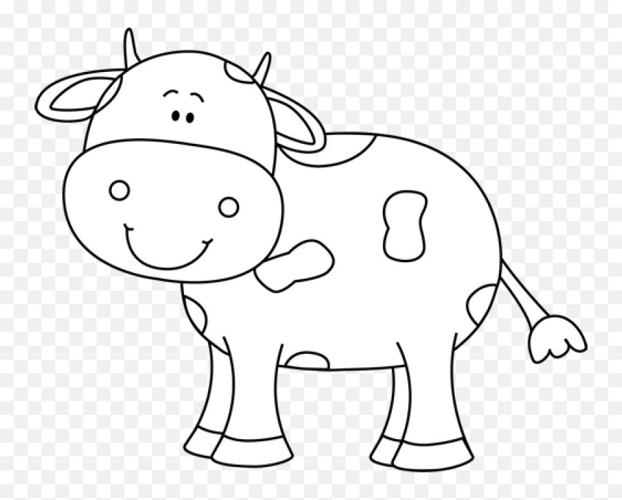 Free Black And White Cow Pictures - Cute Cow Clipart Black And White Emoji,Cow Clipart