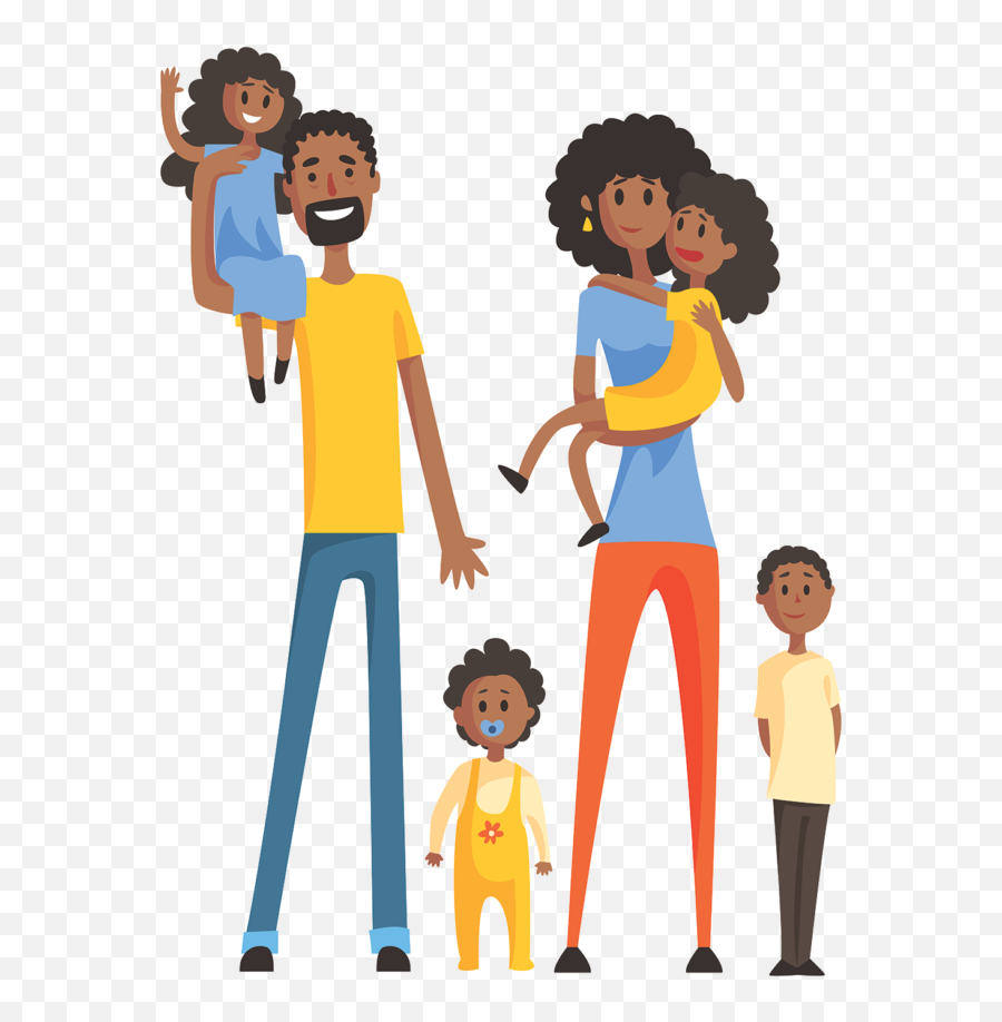 Family African American Clip Art - Family Png Download Emoji,African American Girl Clipart