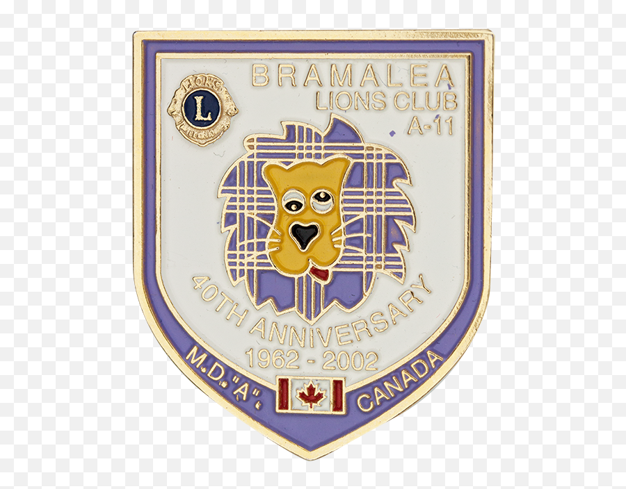 Bramalea Lions Club 40th Anniversary Pin Lions Clubs - Emblem Emoji,Lions Club Logo