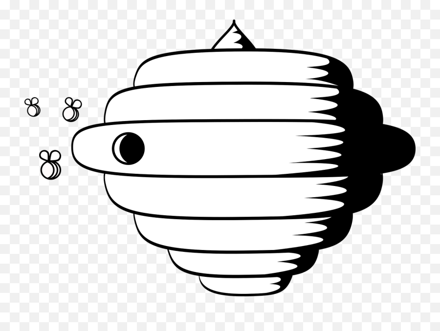 Hive Bee Bees - Sarang Lebah Clipart Black And White Png Clipart Black And White Emoji,Bee Clipart Black And White