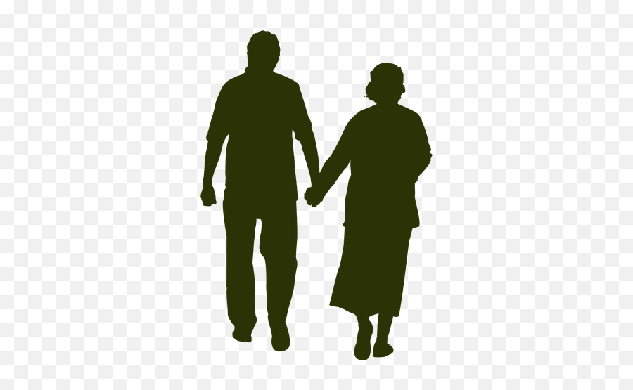Silhouette Person - Grandparents Vector Png Download 512 Old Couple Silhouette Emoji,Grandparents Clipart