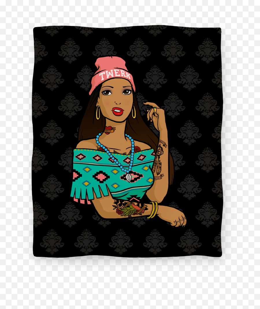 Hipster Pocahontas Blankets - Pocahontas Hipster Emoji,Pocahontas Png