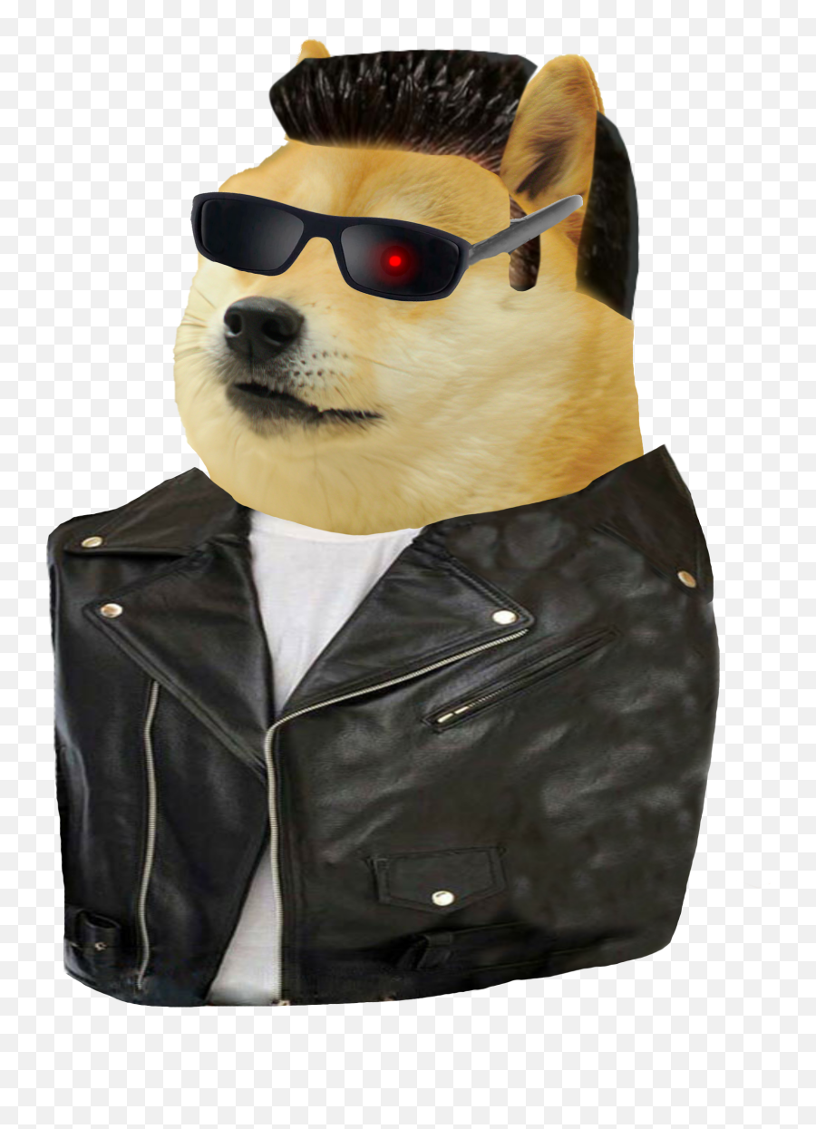 Terminator Doge Pngs - Album On Imgur Doge In Leather Jacket Emoji,Terminator Png
