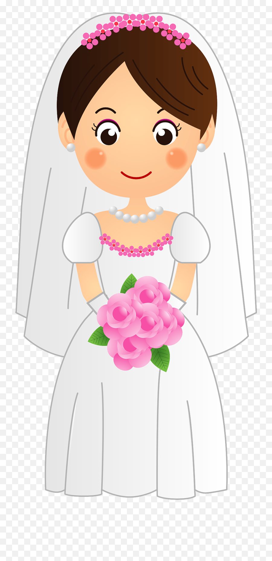 Bride In Her Wedding Dress Clipart Free Download - Bride Dress Clipart Emoji,Wedding Dress Clipart