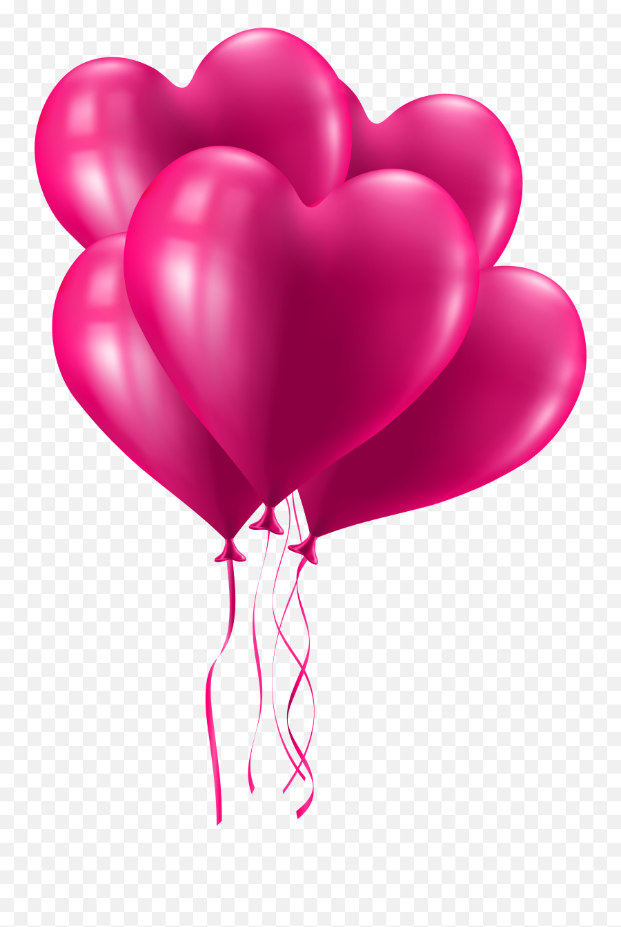 Pink Heart Balloons Png - Transparent Background Heart Balloon Png Emoji,Pink Balloons Png