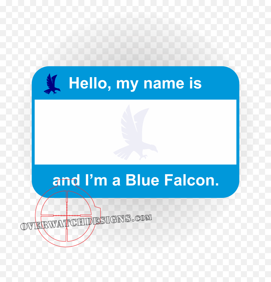 Blue Falcon Name - Tag Blue Falcon Emoji,Name Tag Png