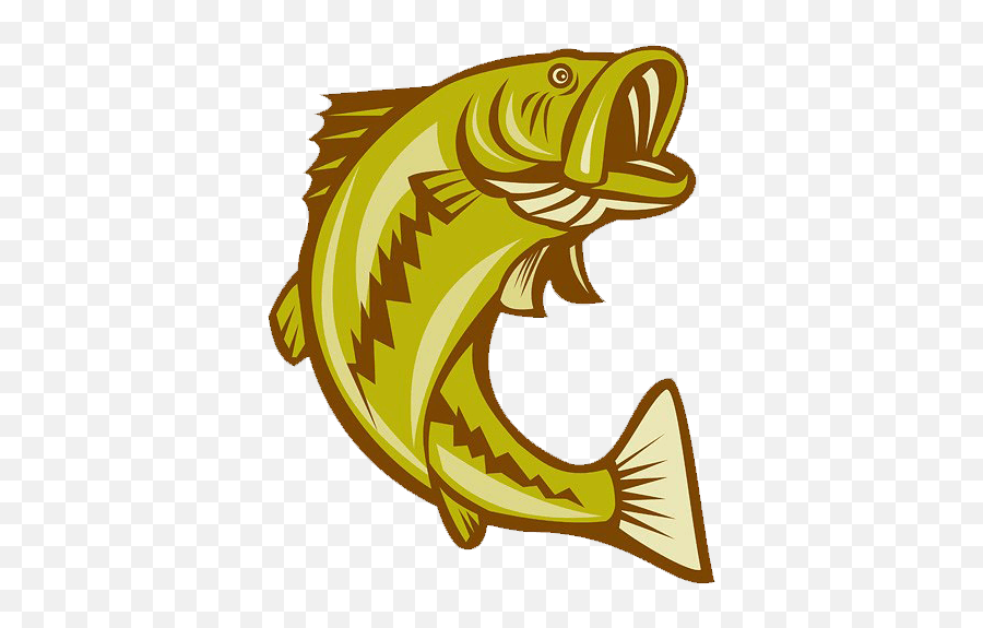Bass - Fishclipartcolourful Cloud Clipart Fish Clipart Largemouth Bass Bass Cartoon Emoji,Fish Clipart Black And White