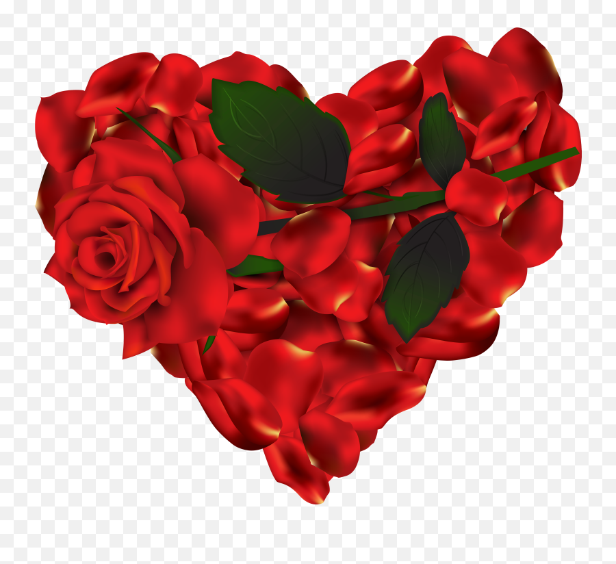 Heart Of Roses Png Clipart - Flower Rose Heart Transparent Emoji,Vintage Rose Png