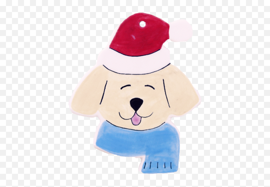 Hand Detailed Dog With Santa Hat Party Ornament U2013 Create A Emoji,Cartoon Santa Hat Transparent