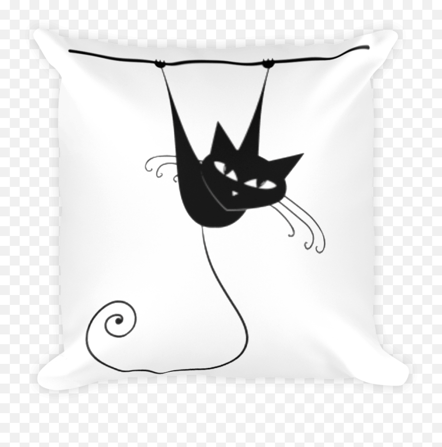 Download Cool Cat - Hanging On Square Pillow Scratch Png Emoji,Scratch Cat Png