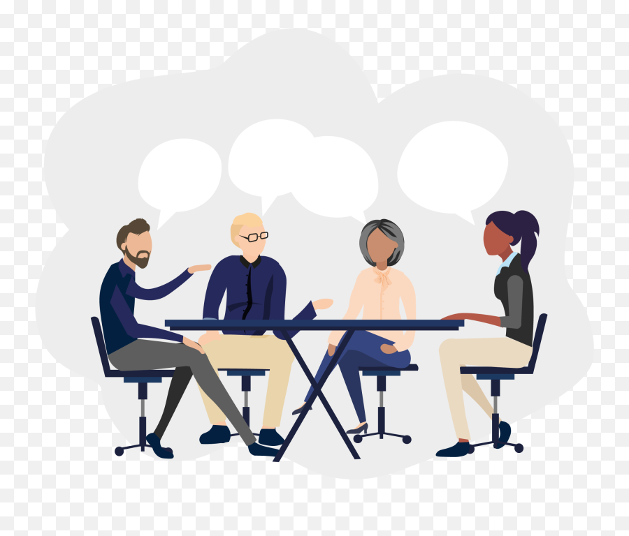 Learning Community Emoji,People Sitting At Table Png