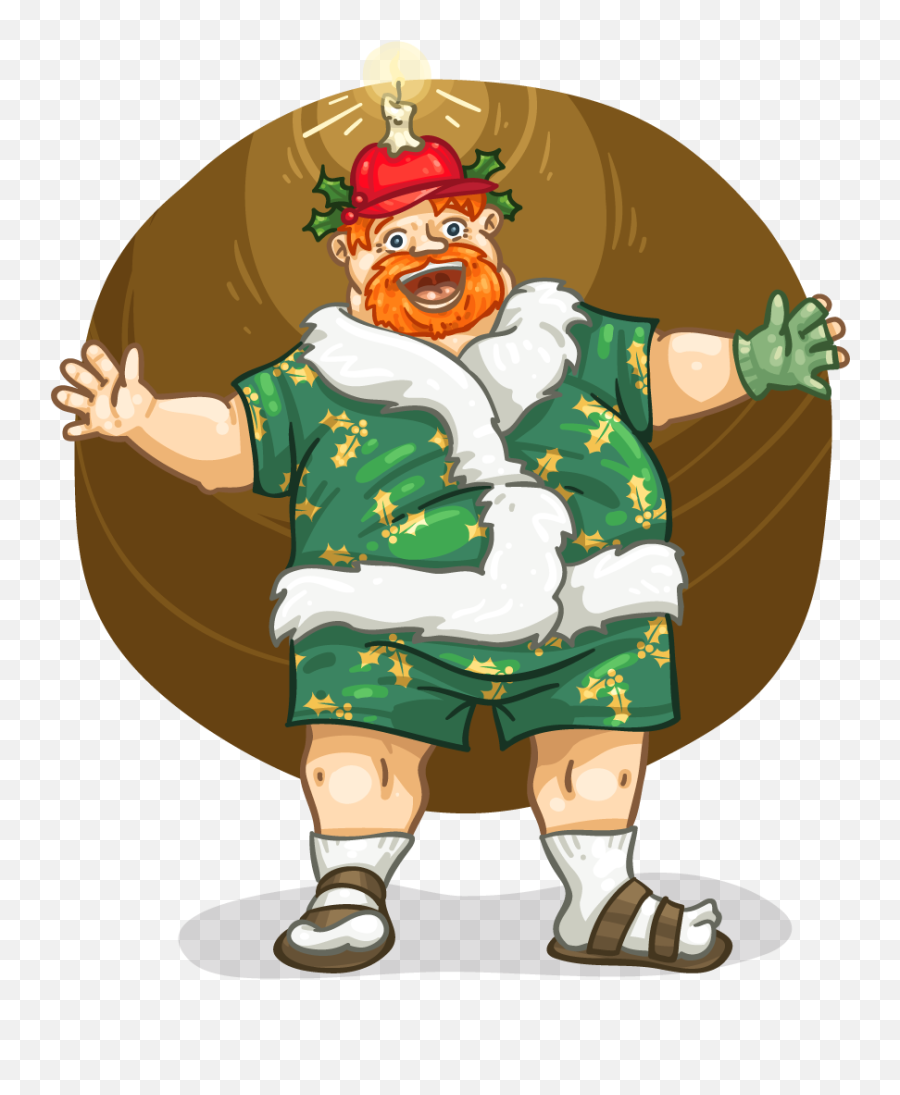 Ghost Of Christmas Present Clipart - Full Size Clipart Leprechaun Emoji,Christmas Present Clipart