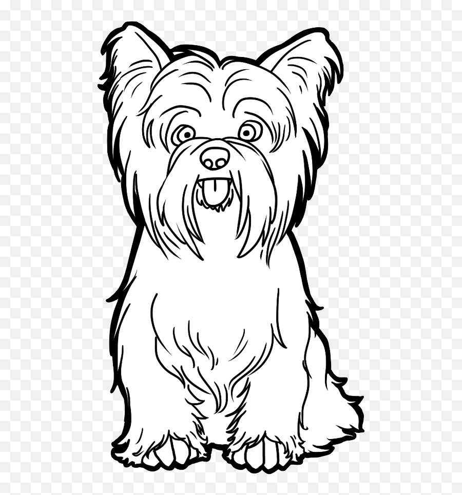 Dog Png Clipart - Yorkshire Terrier Drawing Easy Transparent Emoji,Sad Dog Png
