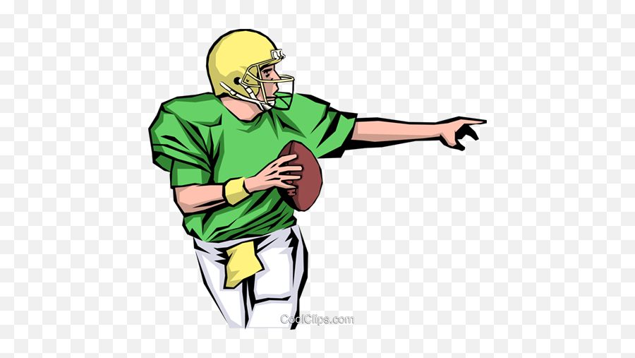 Quarterback Royalty Free Vector Clip Art Illustration Emoji,Sprint Clipart
