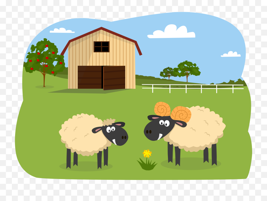 Sheep Clipart Free Download Transparent Png Or Vector - Sheep On Farm Clip Art Emoji,Trampoline Clipart