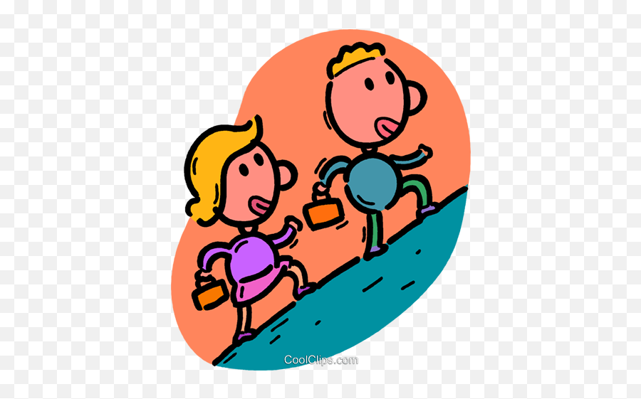 Download People Climbing Up A Hill Royalty Free Vector Clip - Happy Emoji,Free Vector Clipart