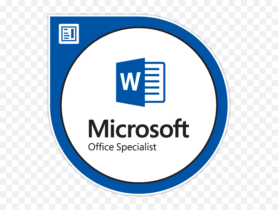 Microsoft Office Specialist My Online - Microsoft Azure Emoji,Microsoft Word Logo