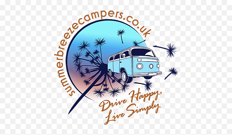 Retro Campers Summer Breeze Campers England - Happy Emoji,Vw Logo