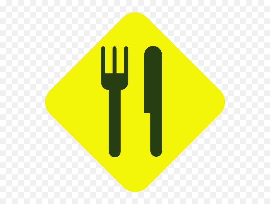 Yellow And Green Knife And Fork Diagonal Clip Art At Clker - Language Emoji,Fork And Knife Clipart