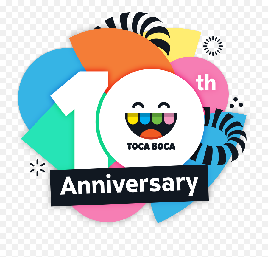 Toca Boca 10th Anniversary Logo Emoji,10th Anniversary Logo