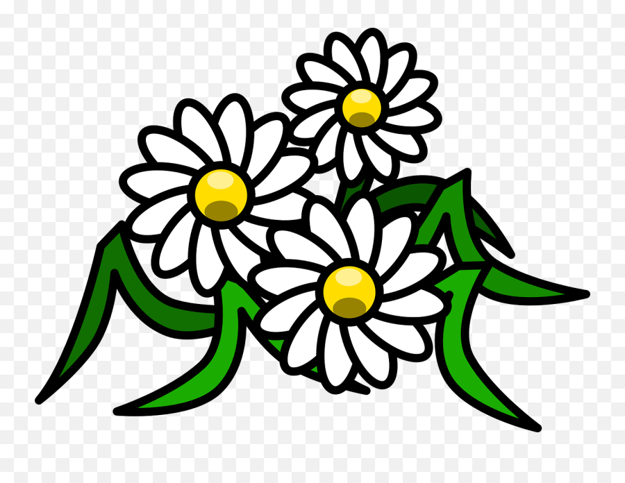 Flowers Cartoon Png - Daisy Clipart Transparent Cartoon Spring Flowers Clip Art Emoji,Daisy Clipart