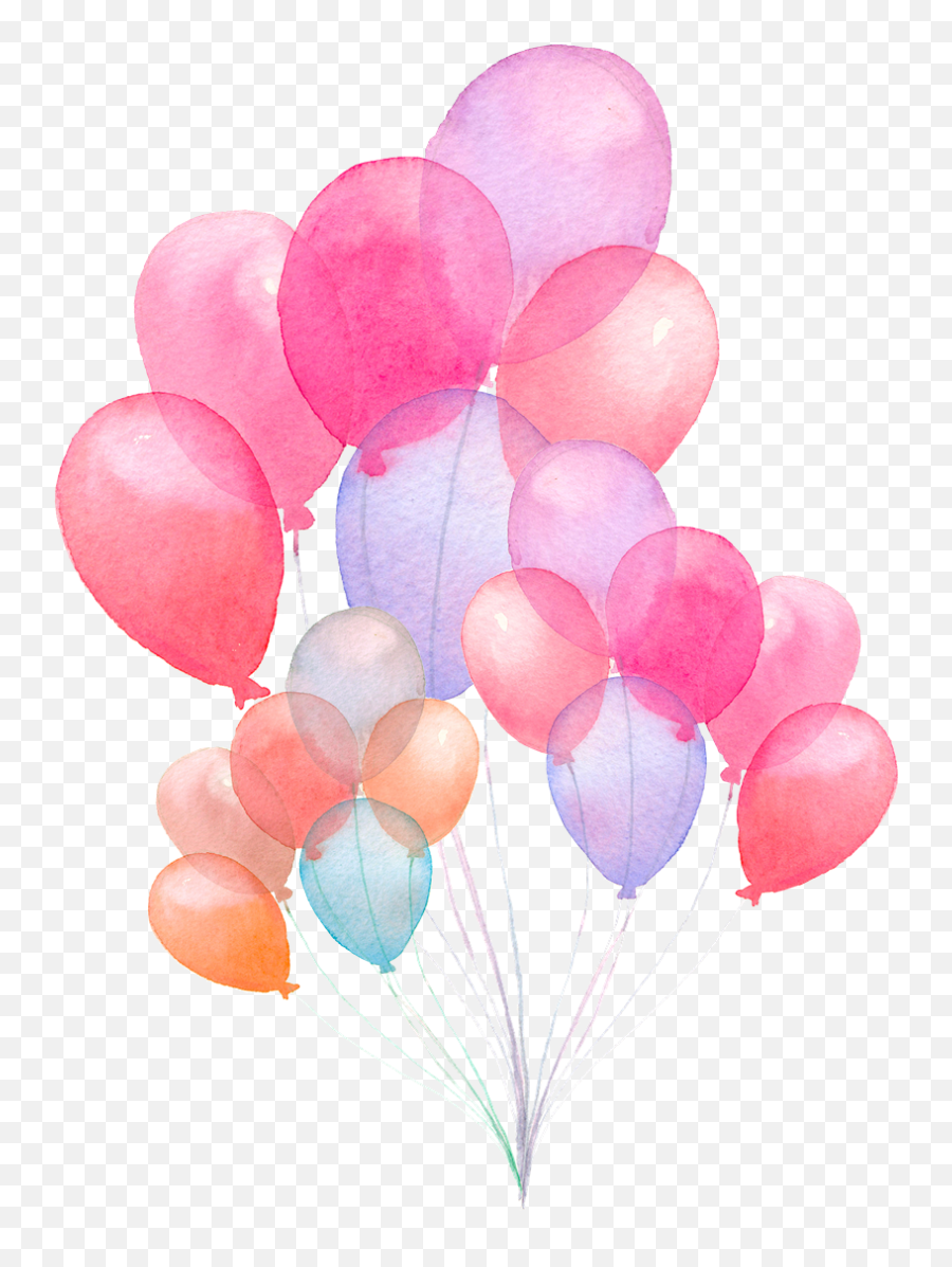 Baby Shower Guest Book Storybook - Transparent Background Colorful Balloons Png Emoji,Pink Balloons Png