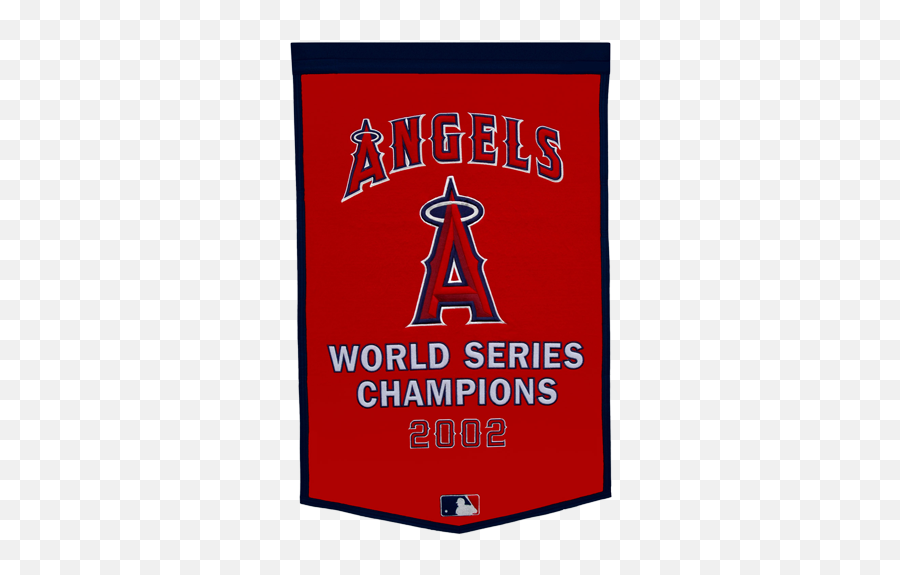 Los Angeles Angels World Series Championship Dynasty Banner - With Hanging Rod Hat Emoji,Los Angeles Angels Logo