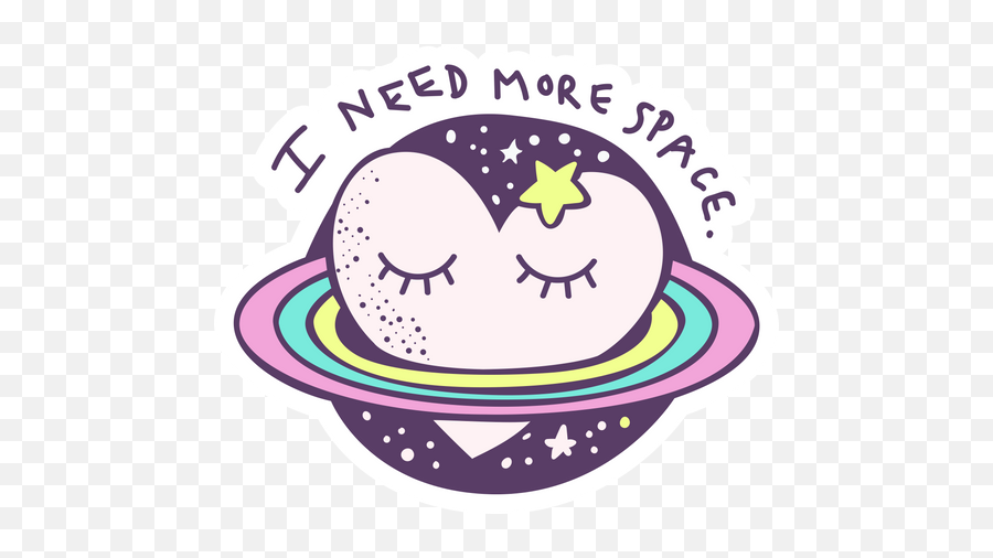 Cute Planet I Need More Space Sticker - Sticker Mania Space Stick Emoji,Pizza Planet Logo