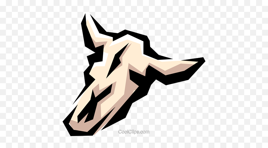 Cow Skull Royalty Free Vector Clip Art Illustration Emoji,Bull Skull Clipart